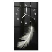 WANDUHR aus Glas 30x60 cm - Stift - Schwarz, Glas (30/60/0.4cm) - TULUP