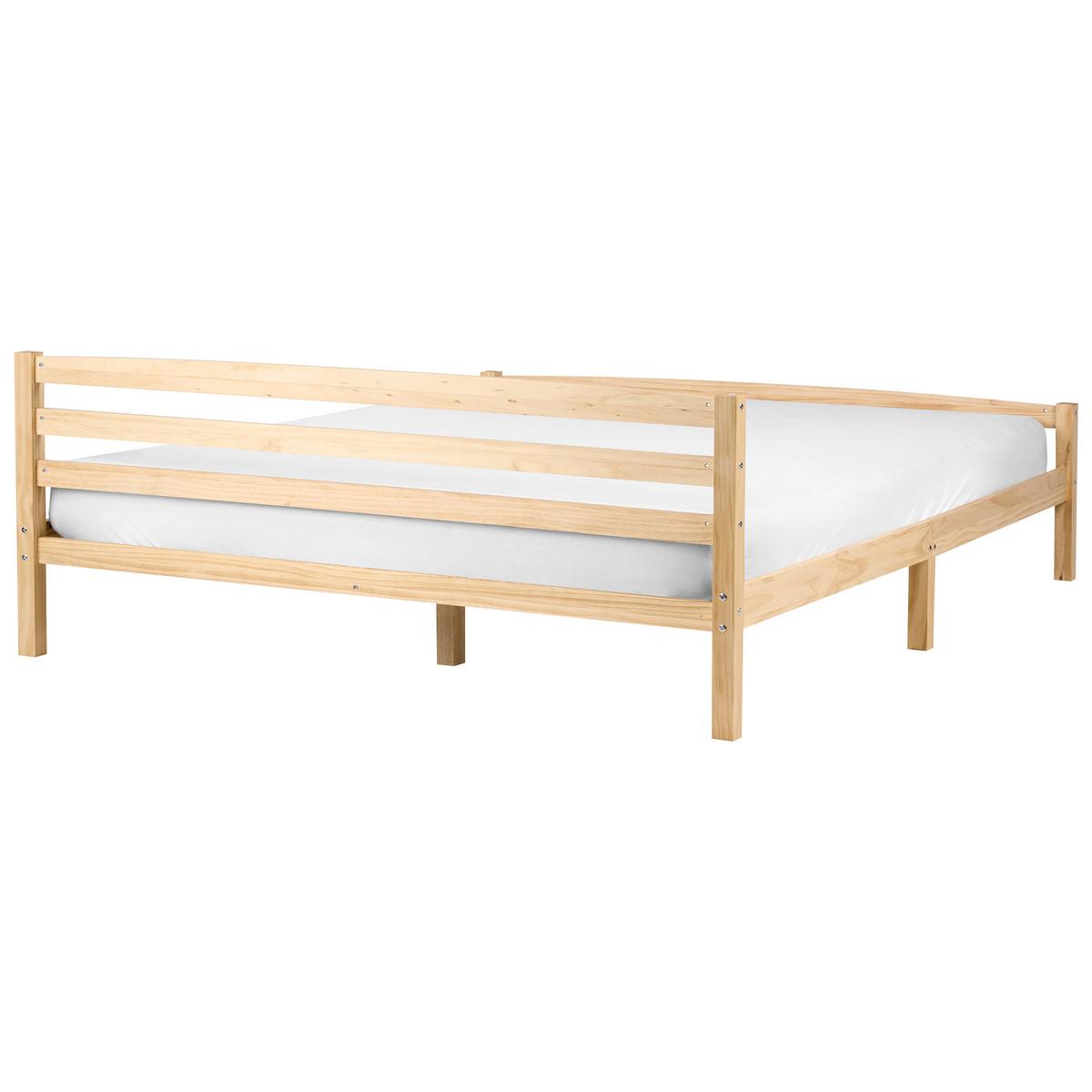 BETT mit Lattenrost 180/200 Kiefernholz Hellbraun Echallon - Hellbraun/Braun, Holz (180/200cm) - Beliani