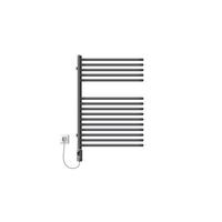 BADHEIZKÖRPER elektrisch 500x800 mm Anthrazit mit Heizstab 600W Digital - Anthrazit, Metall (50/80/16.3cm) - LuxeBath
