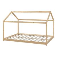 HAUSBETT Cerro - Naturfarben, Holz (120/200cm) - [en.casa]