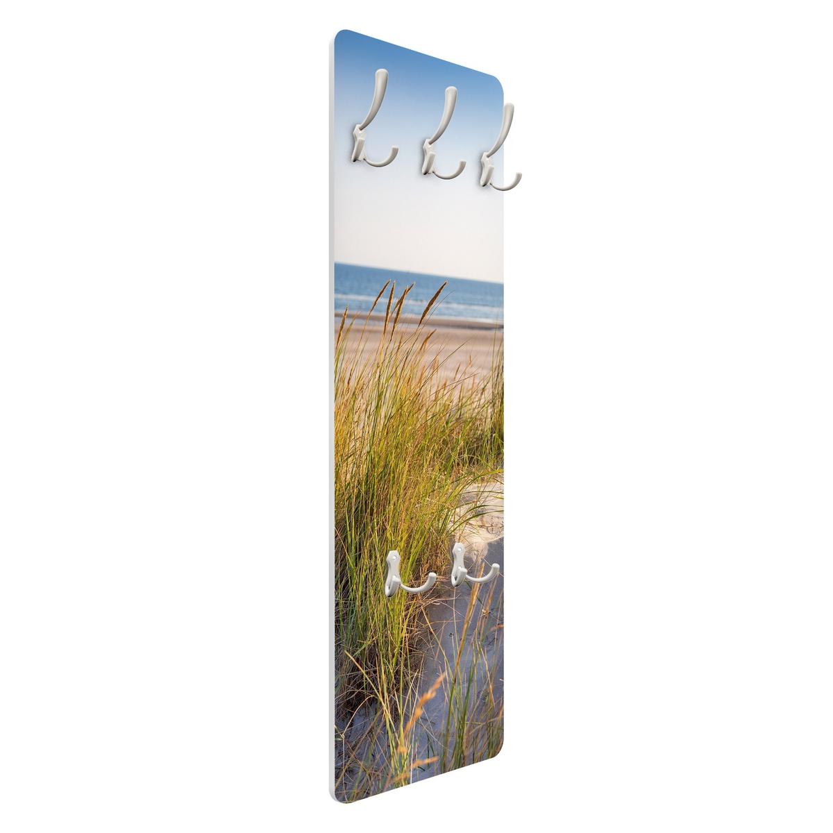 WANDGARDEROBE - Stranddüne am Meer 34/105 cm - Beige, Holzwerkstoff (34/105/1.6cm) - Bilderwelten