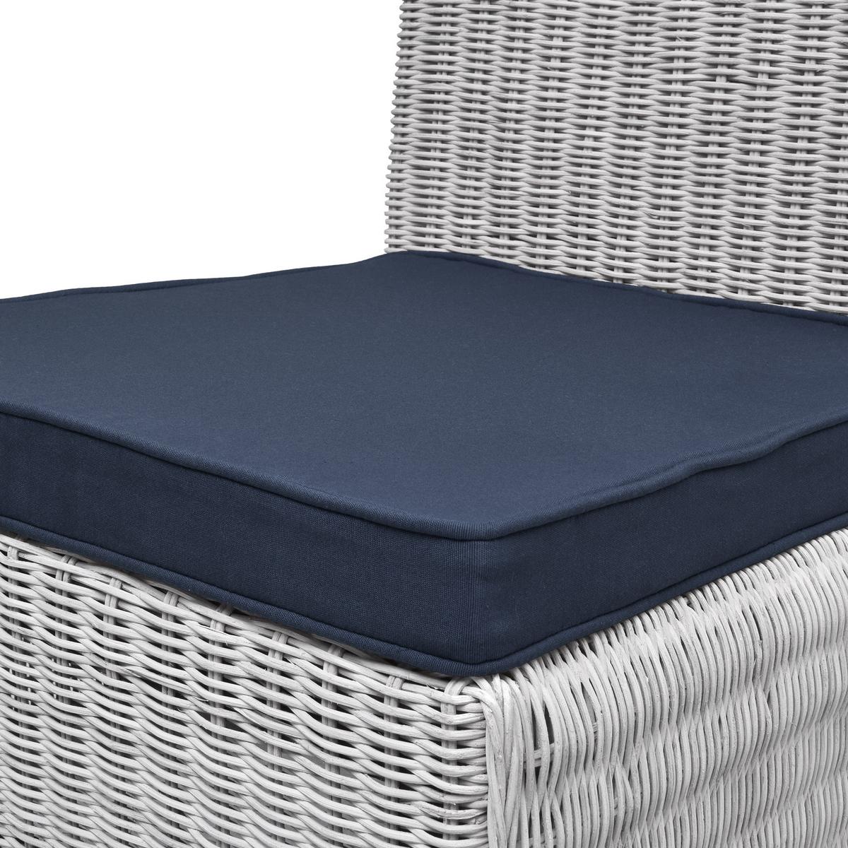 STUHLKISSEN Loft SK 45/40/5 cm Dunkelblau 4tlg - Dunkelblau, Textil (40/45cm) - Beautissu 