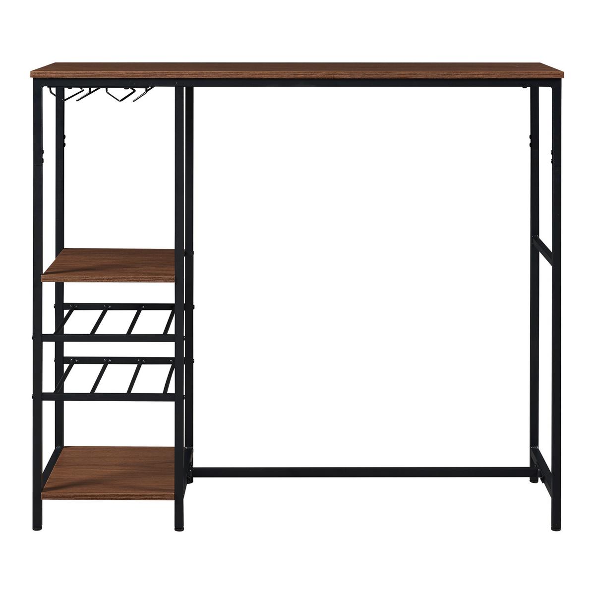 BARTISCH Stjørdal - Walnussfarben/Schwarz, Holzwerkstoff/Metall (40/120/105cm) - [en.casa]