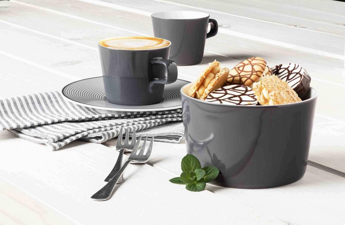 KOMBI-UNTERTASSEN No Limits Moments weiß-grau ø 17,7 cm 6er Set - Weiß/Grau, Keramik (17.7cm) - Seltmann Weiden