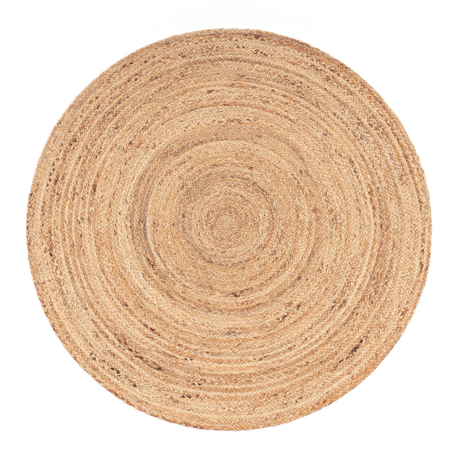 NATURTEPPICH handgewebt wendbar, im Boho-Stil, Natur, Ø 200 cm - Beige, Textil (200/200cm) - KADIMA DESIGN