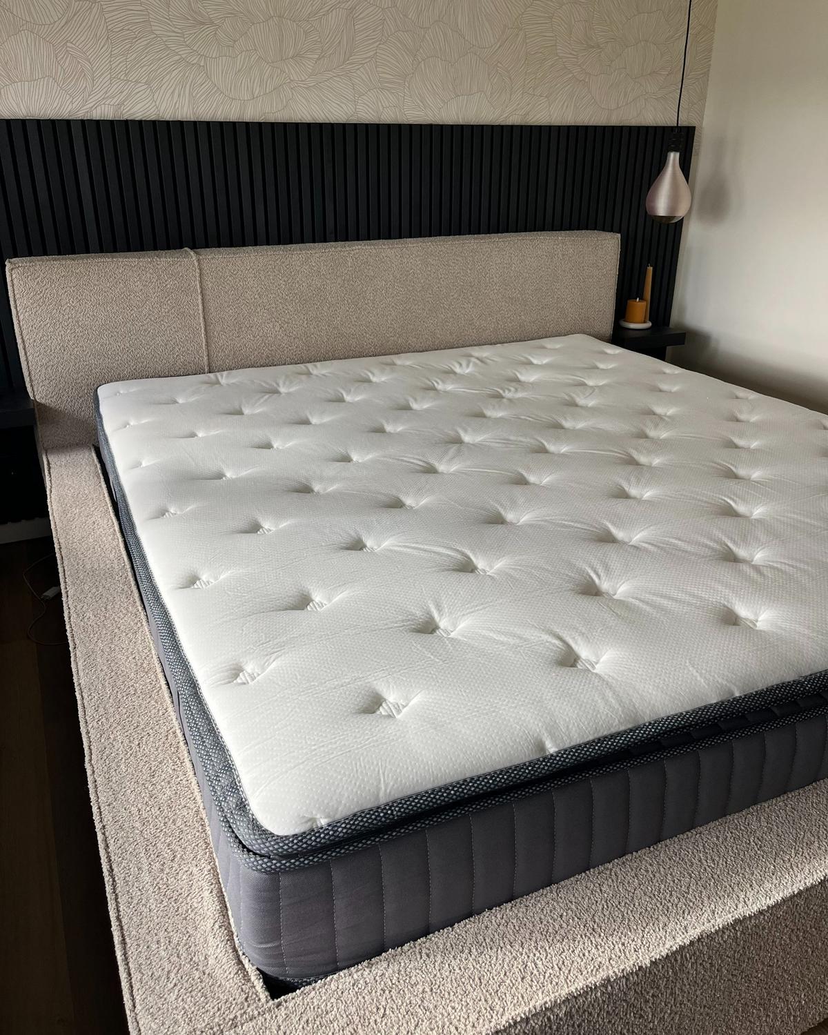 GEL-MEMORYSCHAUM-TASCHENFEDERKERNMATRATZE H2/3 Mittel 180/200 cm Pleasant - Weiß, Textil (180/200cm) - Beliani
