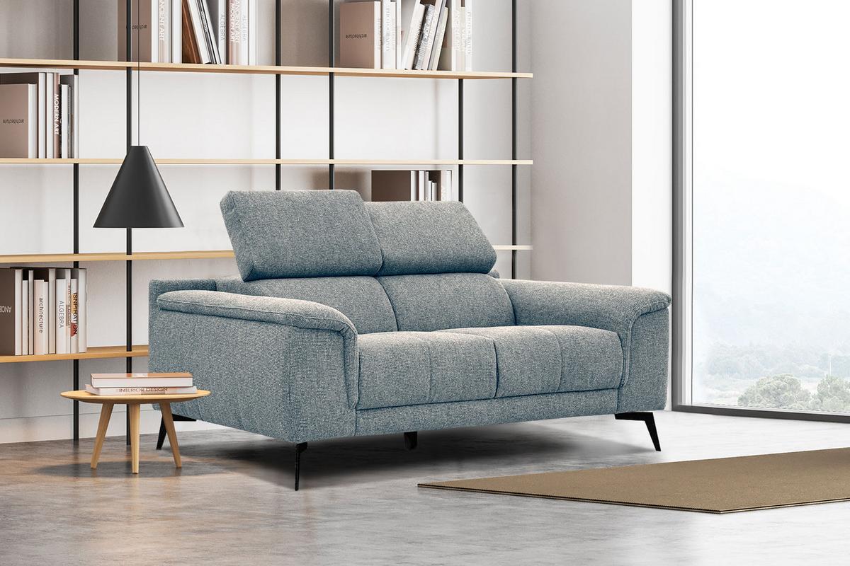 SOFA FIERO 2-Sitzer, mintgrün - Schwarz/Mintgrün, Holzwerkstoff/Textil (170/82/103cm) - Wozimo