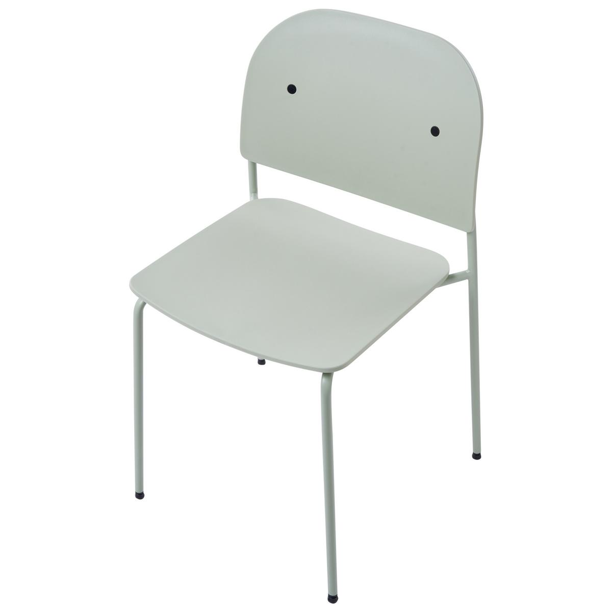 ESSZIMMERSTUHL 2er-Set Metall Mintgrün Windust - Mintgrün, Metall (51/81/50cm) - Beliani