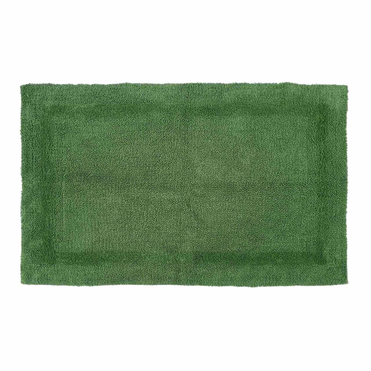 BADEMATTE 70/120 cm, 100% Baumwolle, wendbar - Smaragdgrün, Textil (70/120cm) - Homescapes