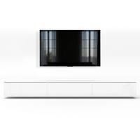 LOWBOARD Barvo 3x100 Weiß Matt / Weiß Hochglanz 300/34/32 cm – hängendes TV-Board - Weiß, Holzwerkstoff (300/34/32cm) - AX Living