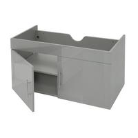 WASCHBECKENUNTERSCHRANK Grau - Grau, Holz (90/48/46cm) - MCW