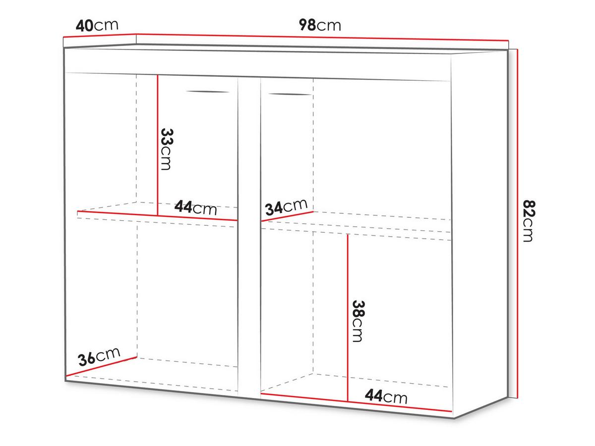 KOMMODE Rumba 2F3 - Eichefarben, Holzwerkstoff (97/82/40cm) - MIRJAN24
