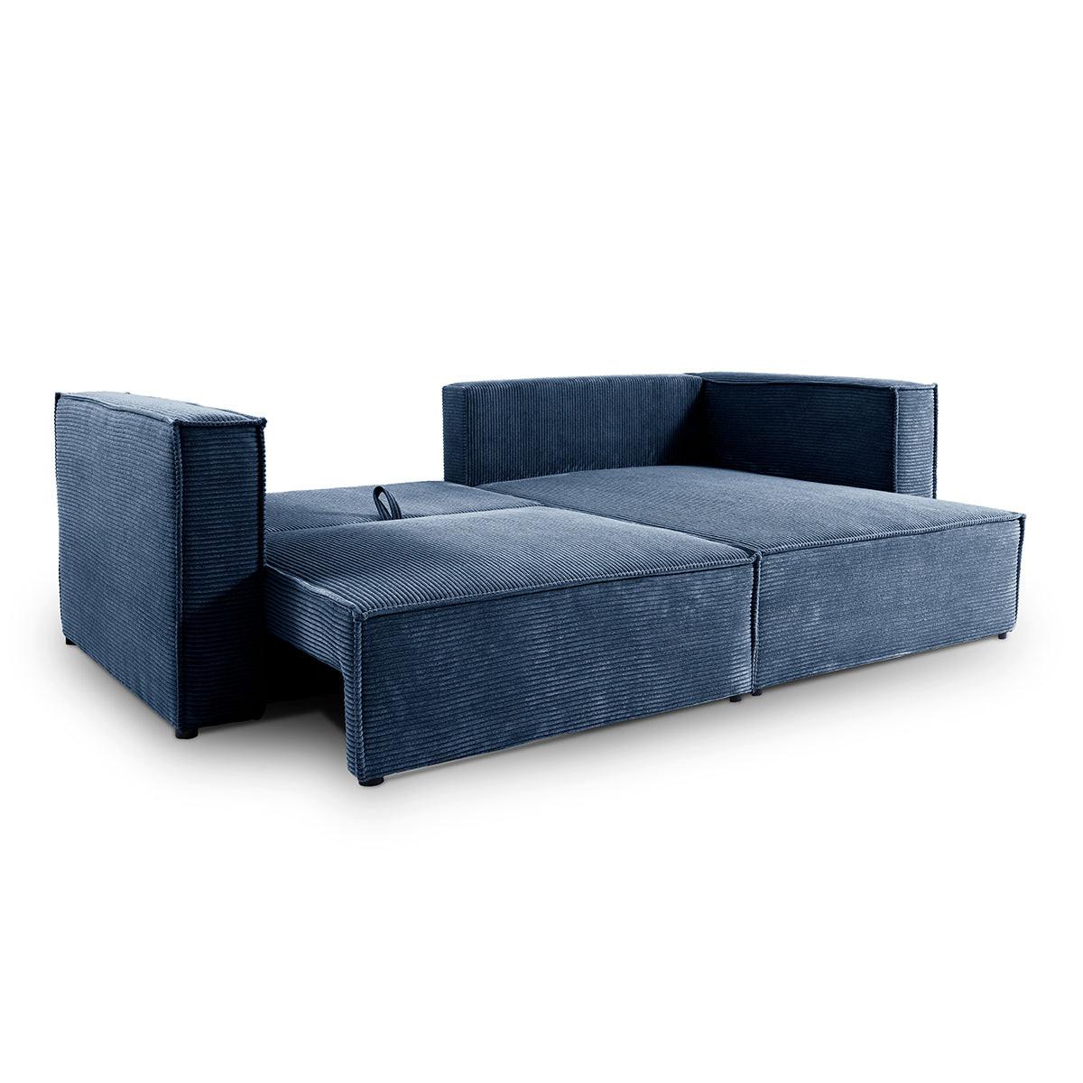 SOFA Jimmy 3 Sitzplätze Blau - Blau, Holz (245/77/148cm) - Petits-meubles