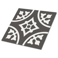 FLIESENAUFKLEBER 9 Stück 30x30 cm selbstklebend Orientalisches Muster - Grau, Textil (30/1.6/30cm) - TULUP
