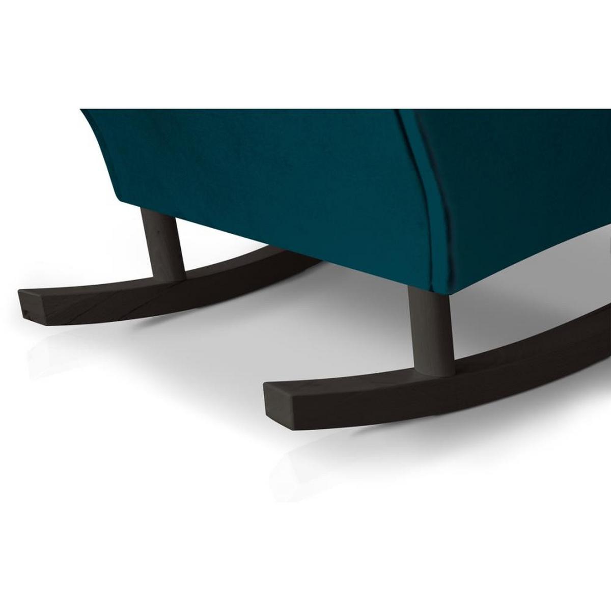 SCHAUKELSTUHL Fabio türkis mit Wenge Beinen - Türkis/Wengefarben, Textil (82/103/108cm) - Beautysofa