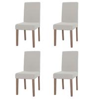 ESSZIMMERSTUHL Cremeweiß 4er-Set - Weiß, Textil (42/90/50cm) - MCW