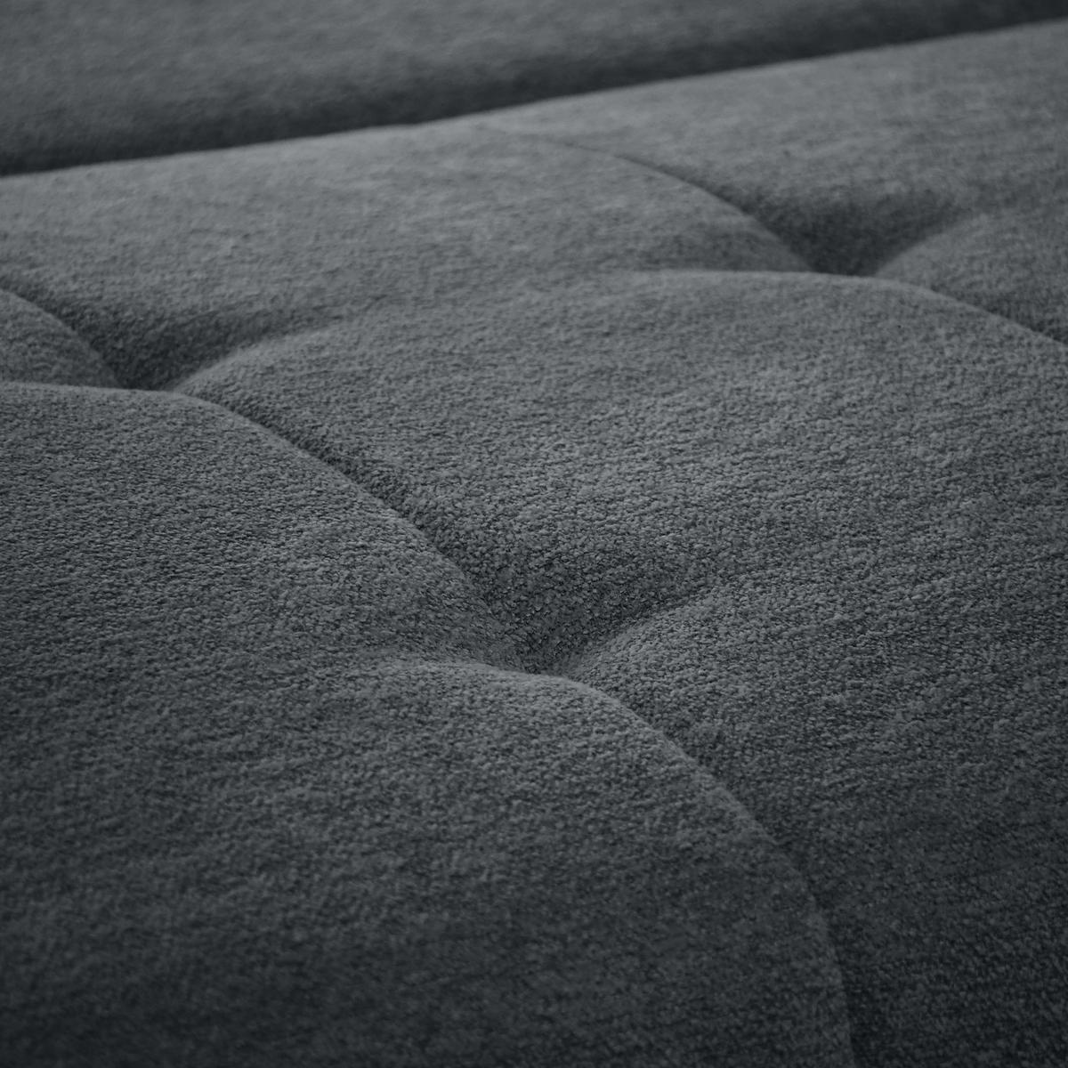 ECKSCHLAFSOFA Dallas mit Bettkasten, 255 cm, Dunkelgrau, rechts, Velour-Stoff - Dunkelgrau, Textil (255/175cm) - Beautysofa