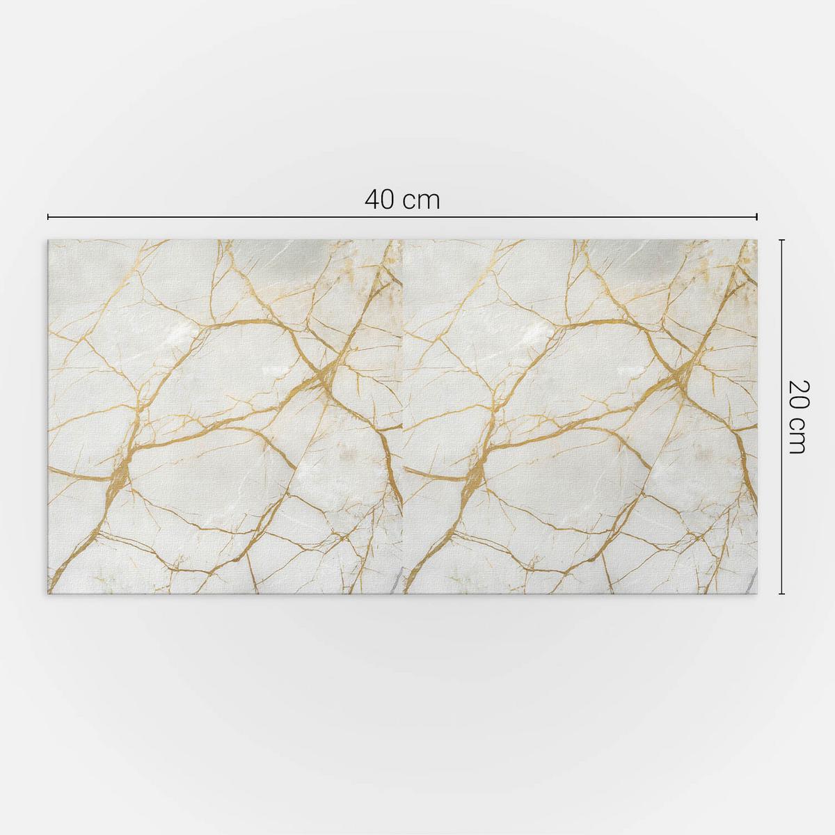 WANDPANEEL 10x 40x20 cm selbstklebend Lunethis - Weiß Hochglanz, Kunststoff (20/1.6/40cm) - Wallfluent