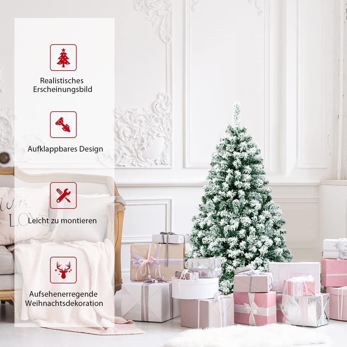 WEIHNACHTSBAUM Grün - Grün, Kunststoff (135cm) - COSTWAY