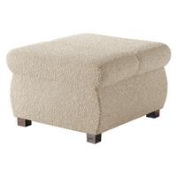 POLSTERHOCKER Bangkok Klein - Silberfarben/Creme, Holz/Kunststoff (60/39/60cm) - MIRJAN24