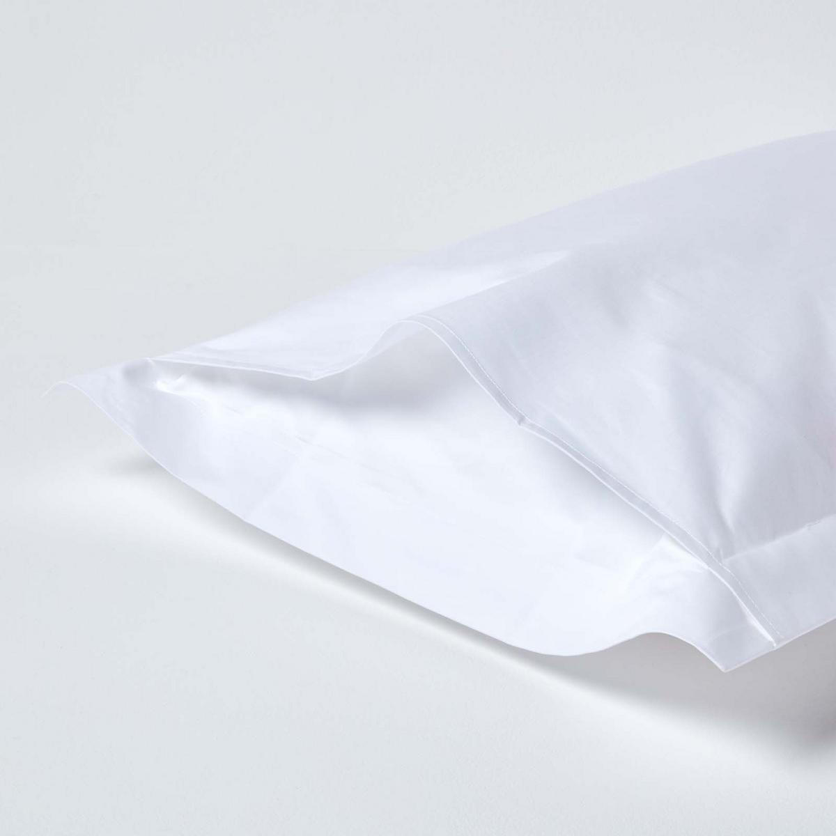 KISSENBEZUG Stehsaum Premium, Ägyptische Baumwolle, Fadendichte 1000 - Weiß, Textil (48/74cm) - Homescapes