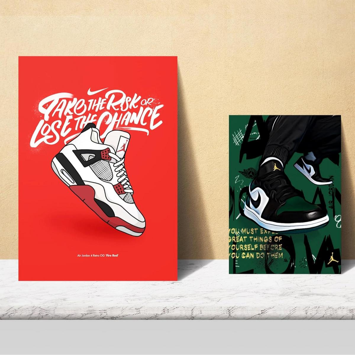POSTER Set Mit 6 Ikonischer Basketball König James Jordan Nike Mit Designillustrationen Zur Der Zuhauses Räume Laden & Geschäft A3 & A4 Rahmenlos - Klar, Papier (29/3cm) - Nacnic