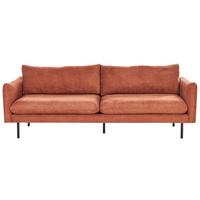 3-SITZER-SOFA Chenillegewebe Goldbraun Vinterbro - Goldfarben, Textil (220/86/84cm) - Beliani