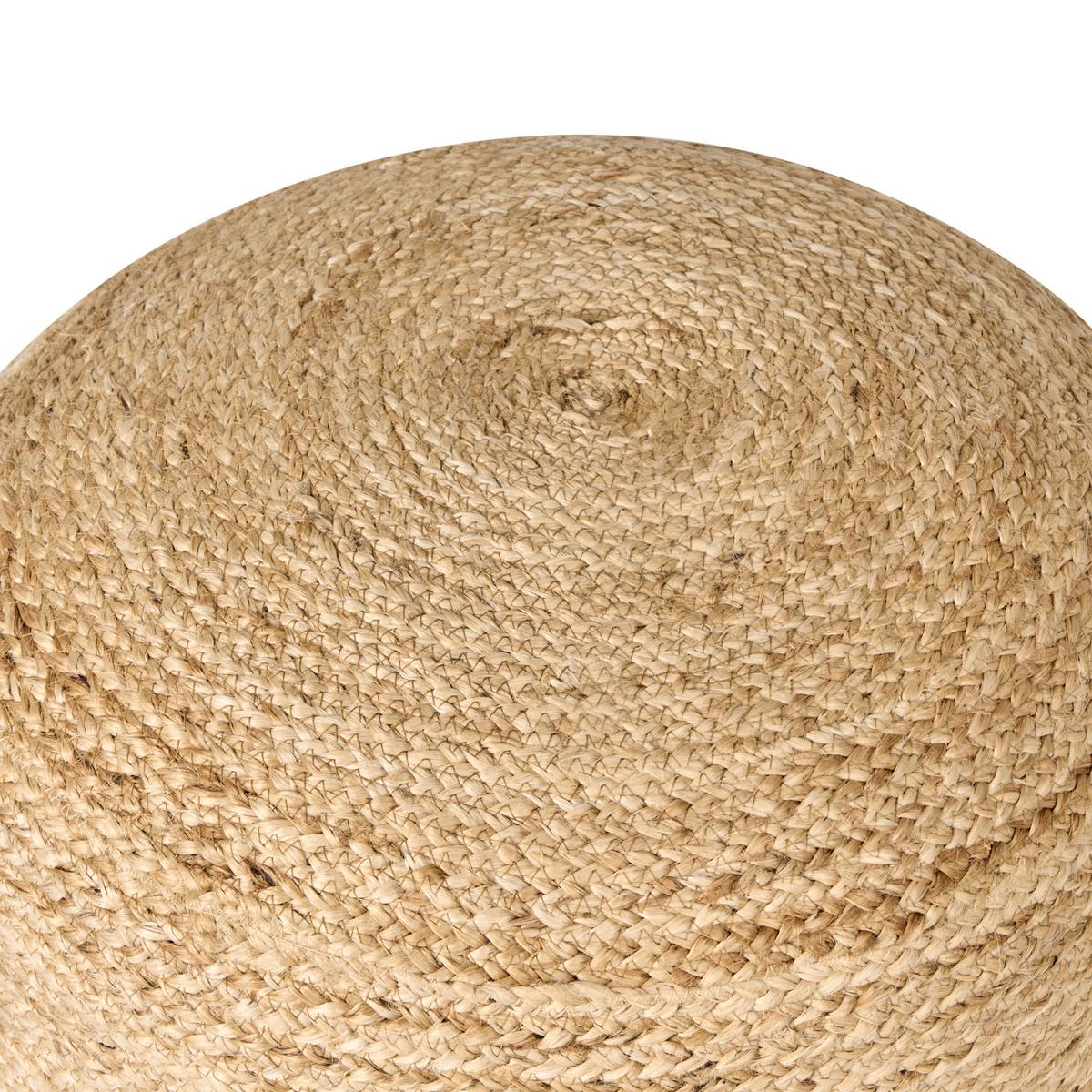 POUF Naturfarben Duki - Taupe/Naturfarben, Naturmaterialien (50/40/50cm) - Beliani