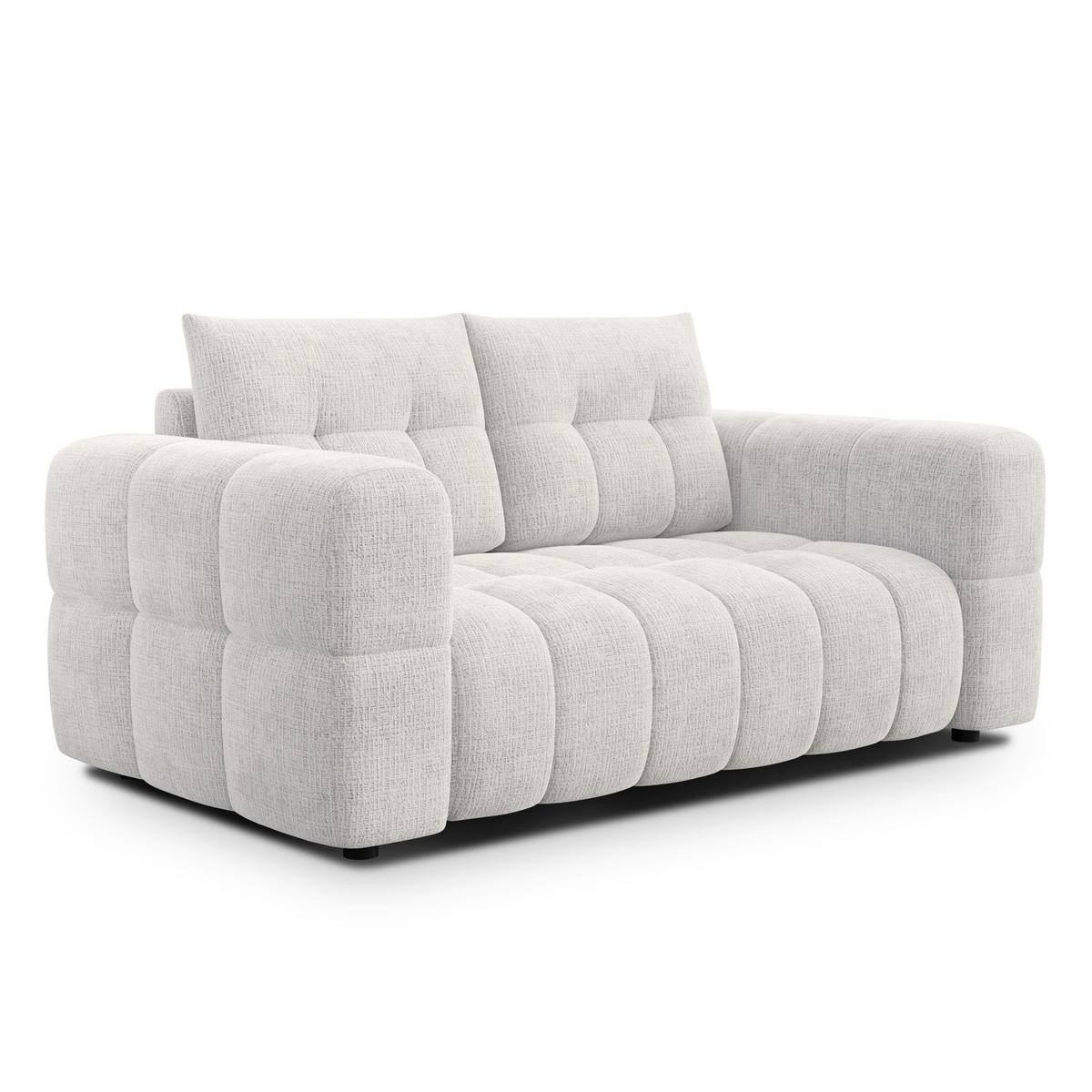 SOFA CLOUDI 2-Sitzer, creme - Creme/Schwarz, Holz/Textil (181/89/104cm) - Wozimo