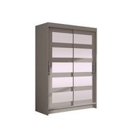 KLEIDERSCHRANK Miami IV - Kaschmir/Silberfarben, Holzwerkstoff/Kunststoff (120/200/58cm) - MIRJAN24