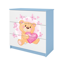 KOMMODE Babydreams Teddybär II 81/81/41 - Blau, Holzwerkstoff (81/81/41cm) - RAUMHIRSCH FURNITURE