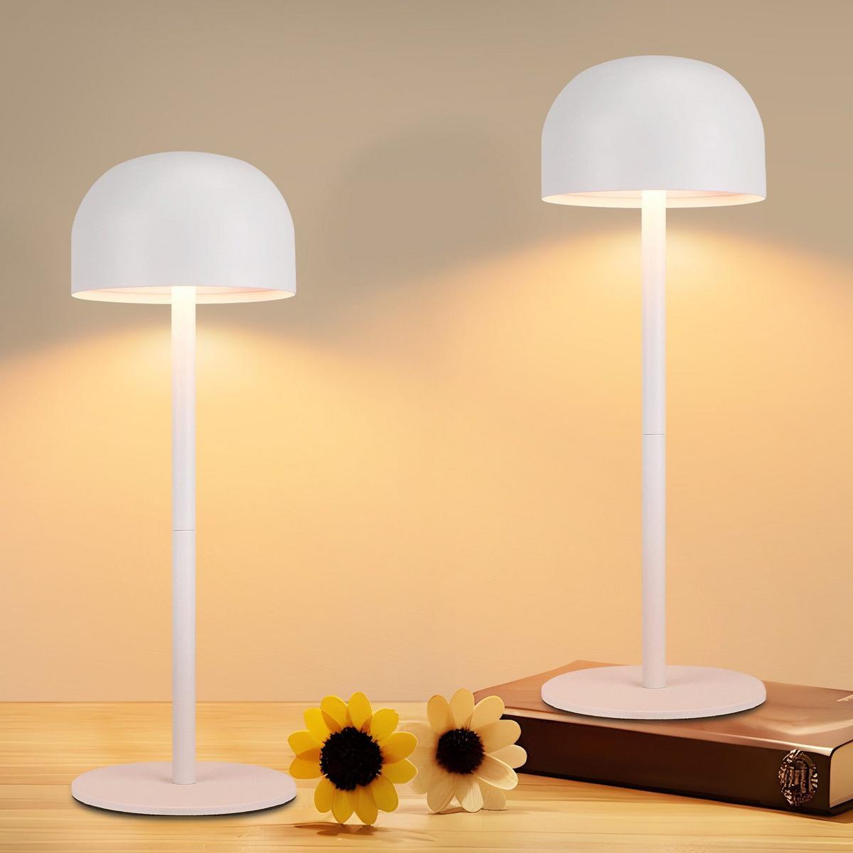 TISCHLAMPE Mirae 9/9/25 cm - Weiß, Kunststoff/Metall (9/9/25cm) - ZMH