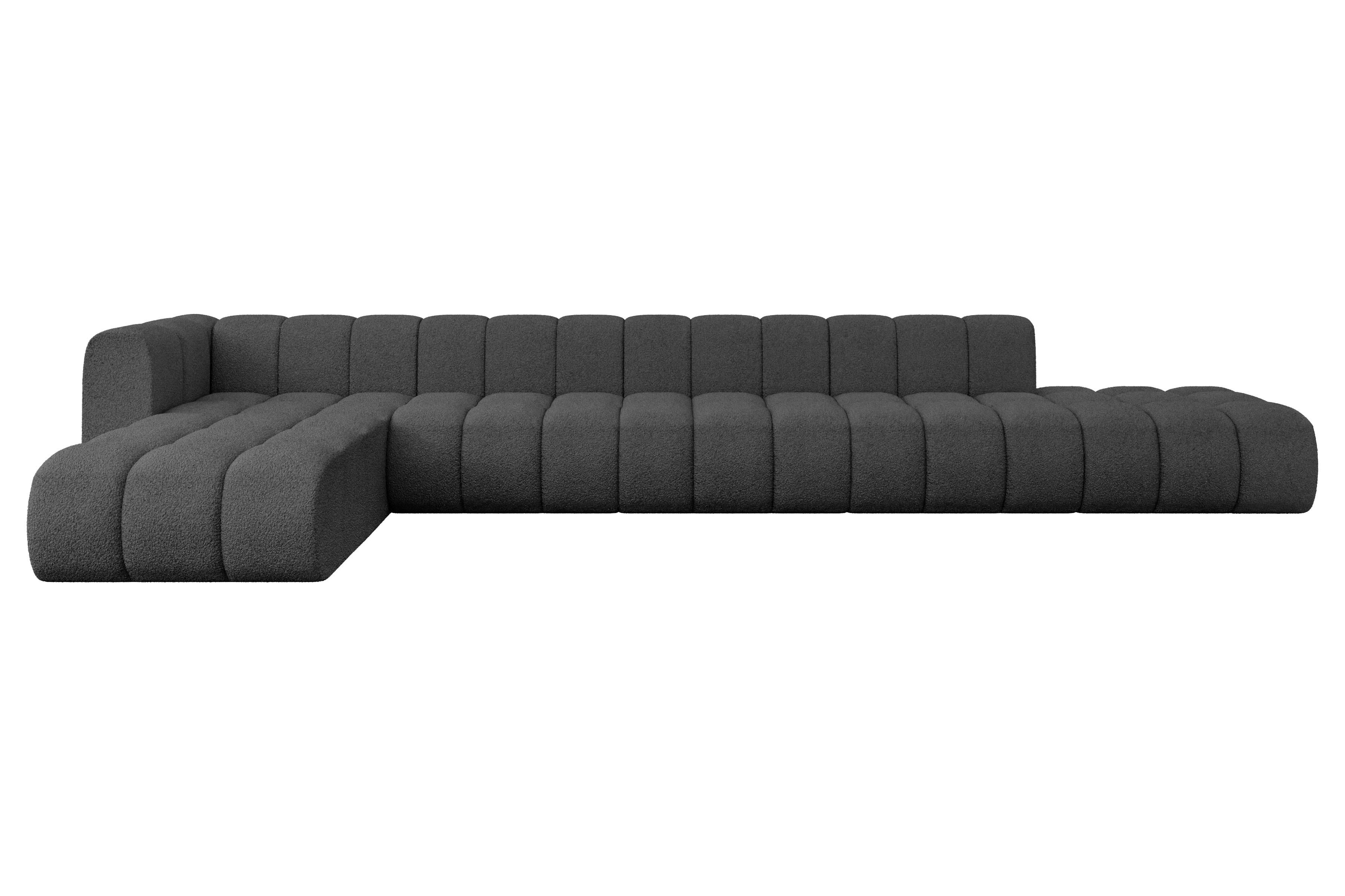 ECKSOFA modulares Sofa Zuvon-L3 - 478x177x70 cm Grau - Grau, Holzwerkstoff/Textil (478/177cm) - ALTDECOR