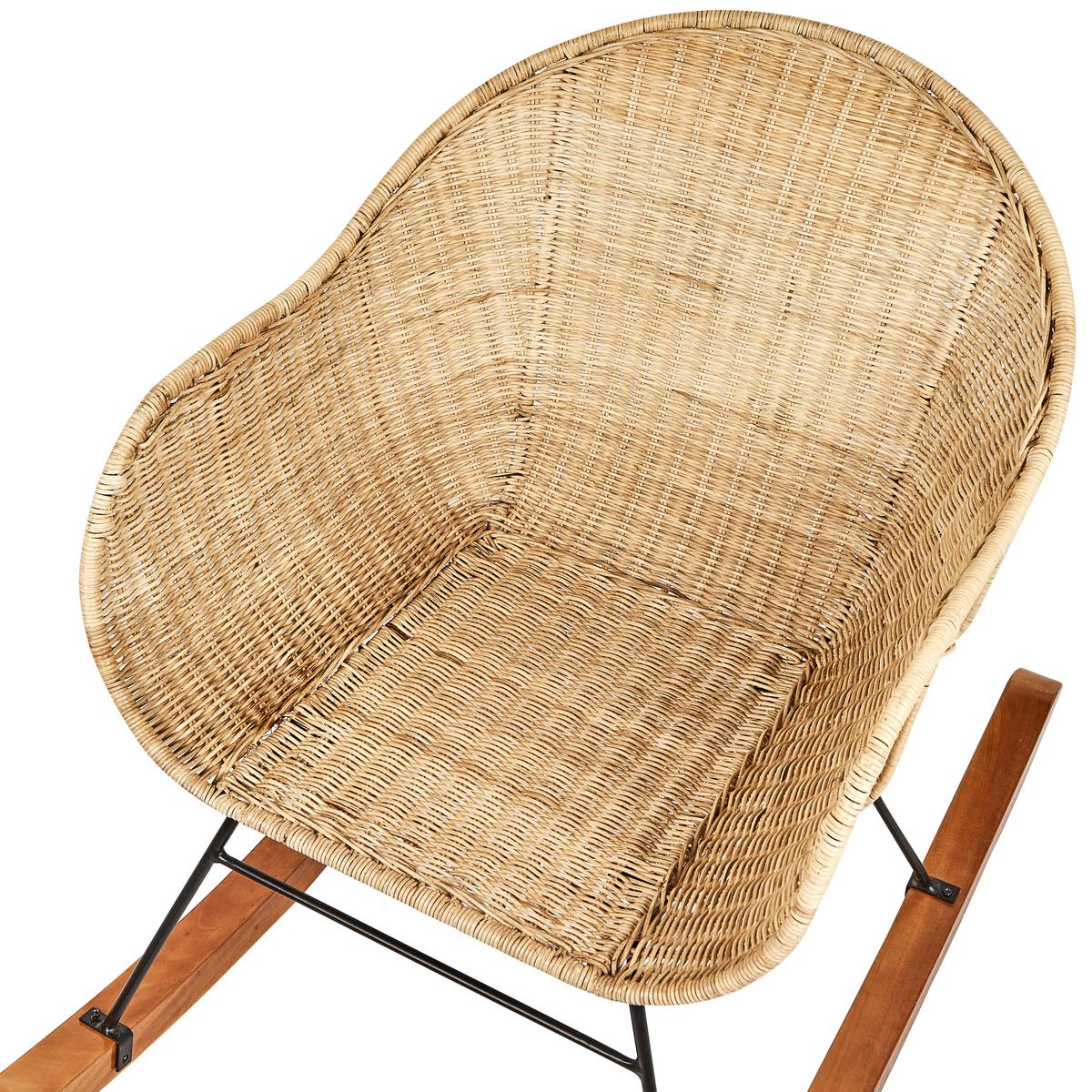 SCHAUKELSTÜHLE 2er Set Naturfarben Lavinio - Naturfarben, Naturmaterialien (61/80/98cm) - Beliani