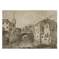 FOTOTAPETE 208x146 cm - Stadtpanorama - Blau, Textil (208/146cm) - Wallfluent