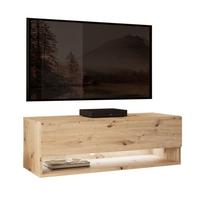 HÄNGESCHRANK TV-Möbel CALANTE LOFT 90 cm mit LED-Beleuchtung - Eiche Artisan, Holzwerkstoff (90/30/35cm) - Lookway