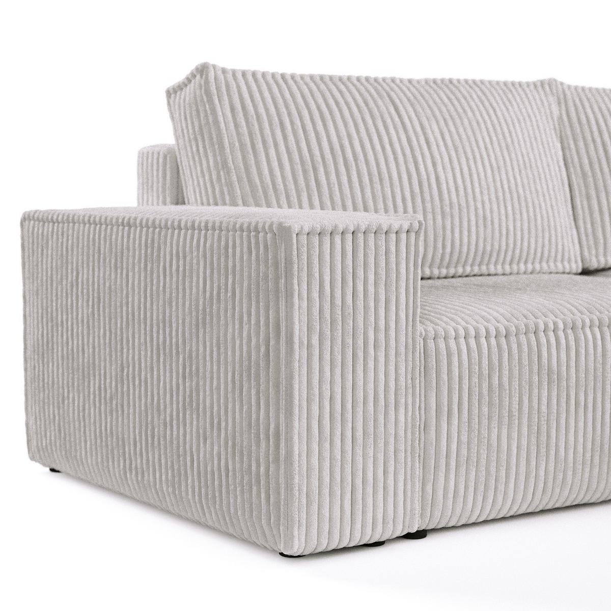 ECKSOFA CAVO mit Schlaffunktion Grau im Tilia Stoff - Schwarz/Grau, Holz/Holzwerkstoff (255/148cm) - AltaBeds