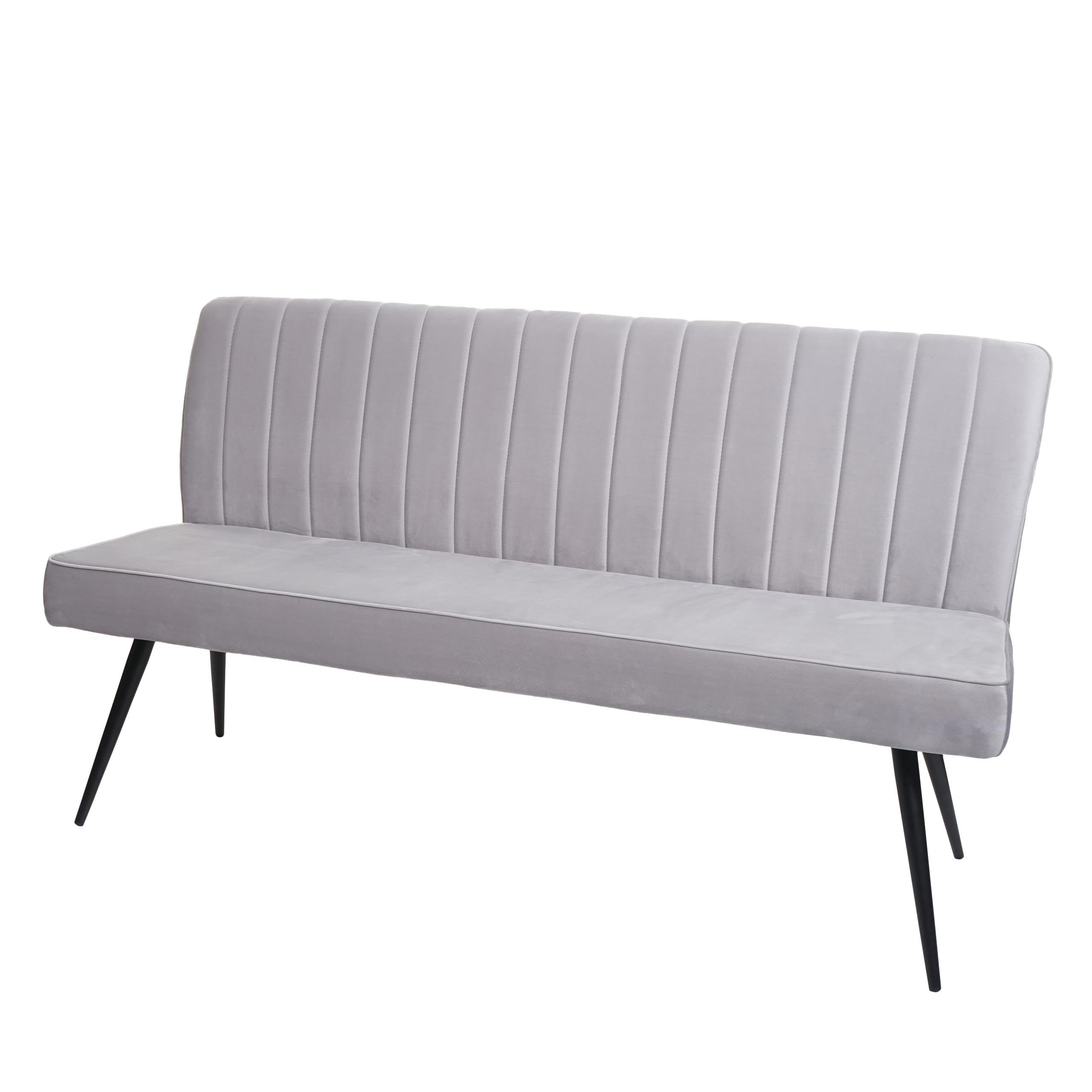 SITZBANK Hellgrau - Hellgrau, Metall (160/90/60cm) - MCW