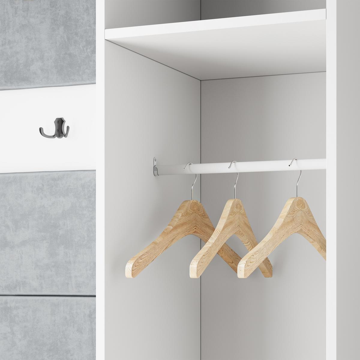 GARDEROBENSCHRANK LORI 95/181/51 cm Modern Eichefarben - Eichefarben/Hellgrau, Holzwerkstoff (95/181/51cm) - MASSENO