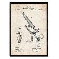 POSTER Lichtmikroskopie Patent A3 Rahmenlos - Klar, Papier (29.7/5/42cm) - Nacnic