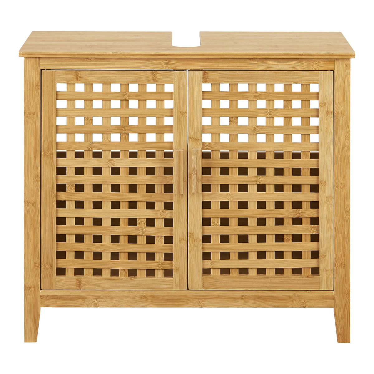 WASCHBECKENUNTERSCHRANK Ingmarsö - Naturfarben, Holz (67/60/30cm) - [en.casa]