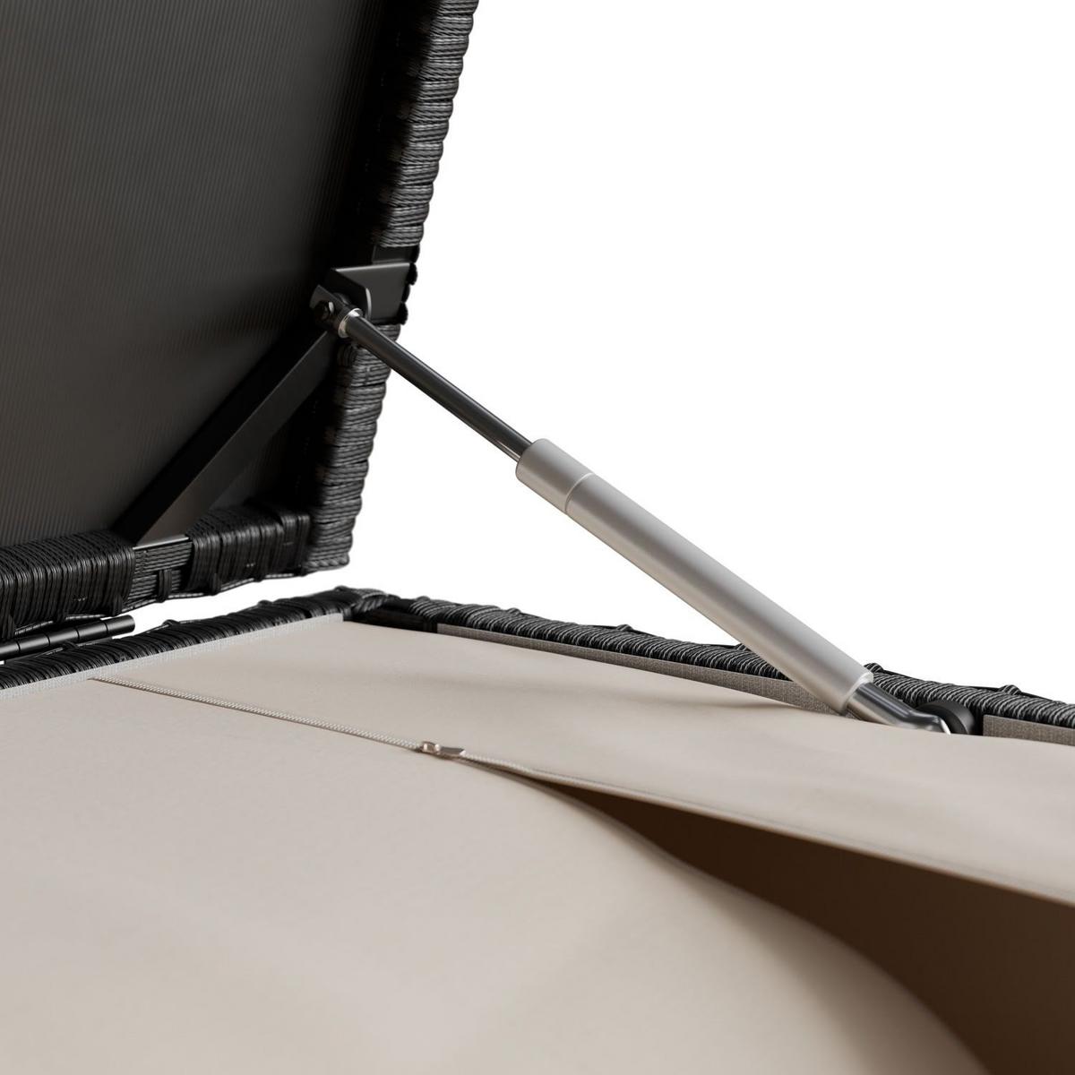 AUFLAGENBOX Ikaria schwarz - Schwarz, Kunststoff (145/80/83cm) - Juskys