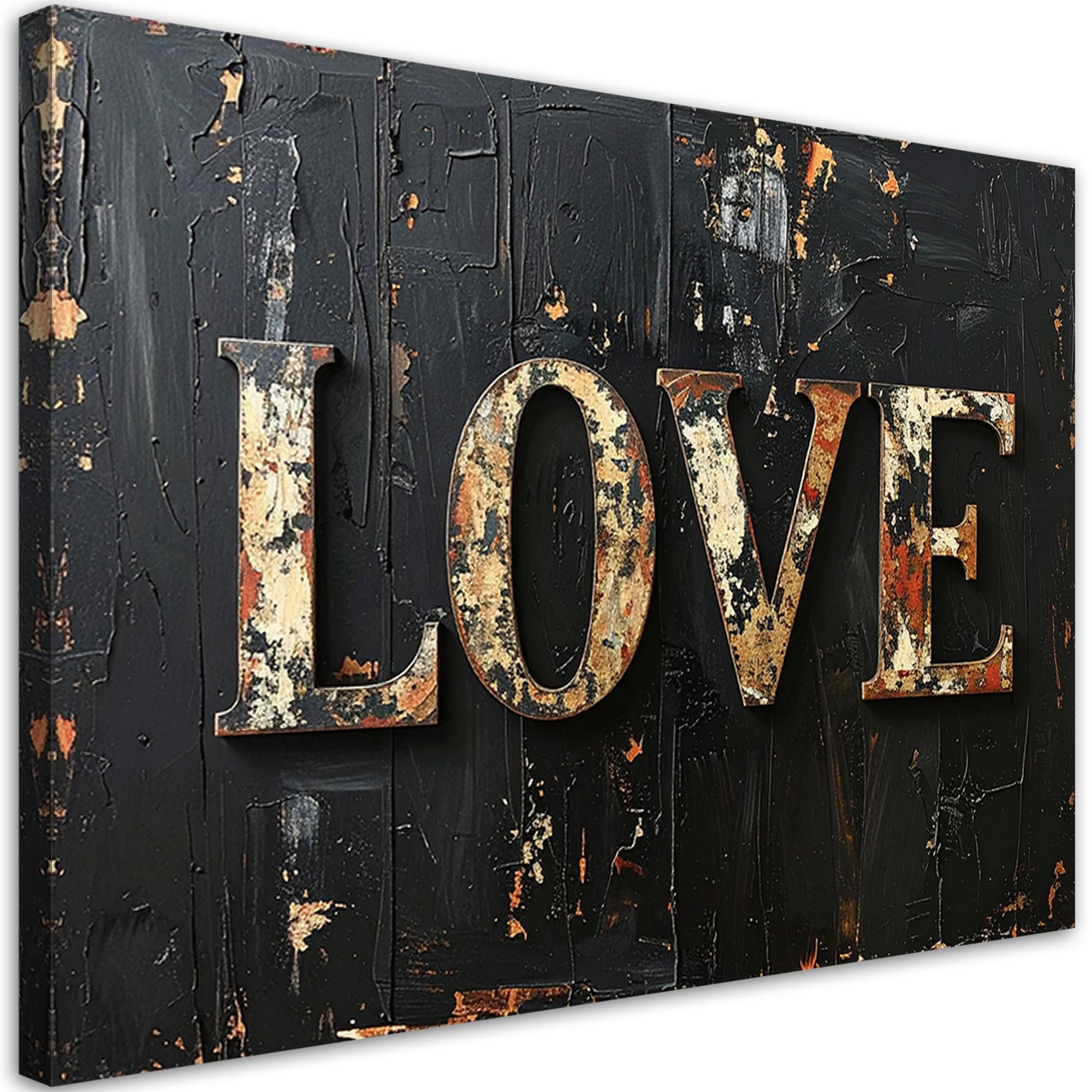 LEINWANDBILD Inschriften und Zitate 45x30cm - Schwarz, Textil (45/30cm) - Feeby