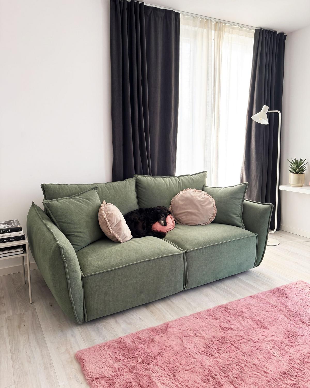 3-SITZER-SOFA Stoff Hellgrün Kunes - Hellgrün, Textil (190/82/92cm) - Beliani