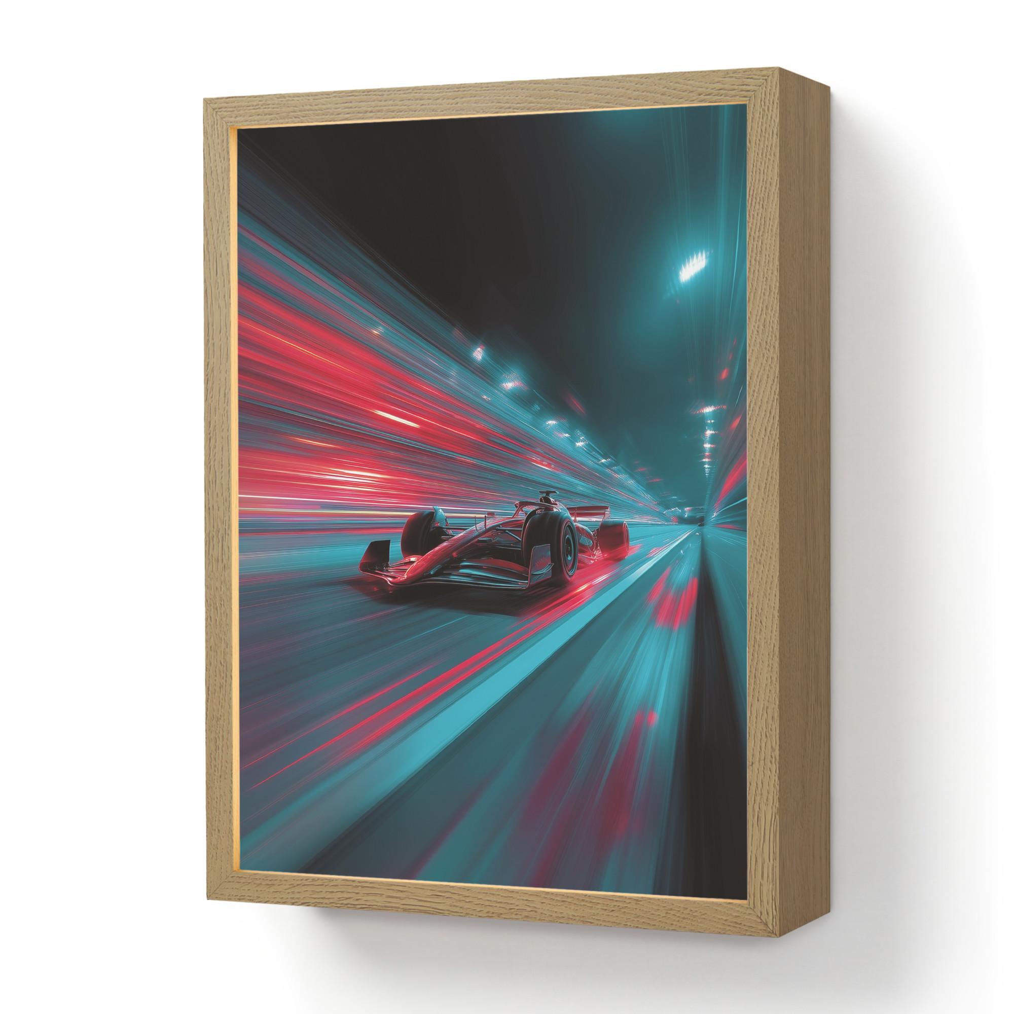 NACHTTISCHLAMPE MIT AKKU Rennwagen - Rot - Geschwindigkeit 30x40 cm - Türkis, Holzwerkstoff (8/30/40cm) - OnlyWow