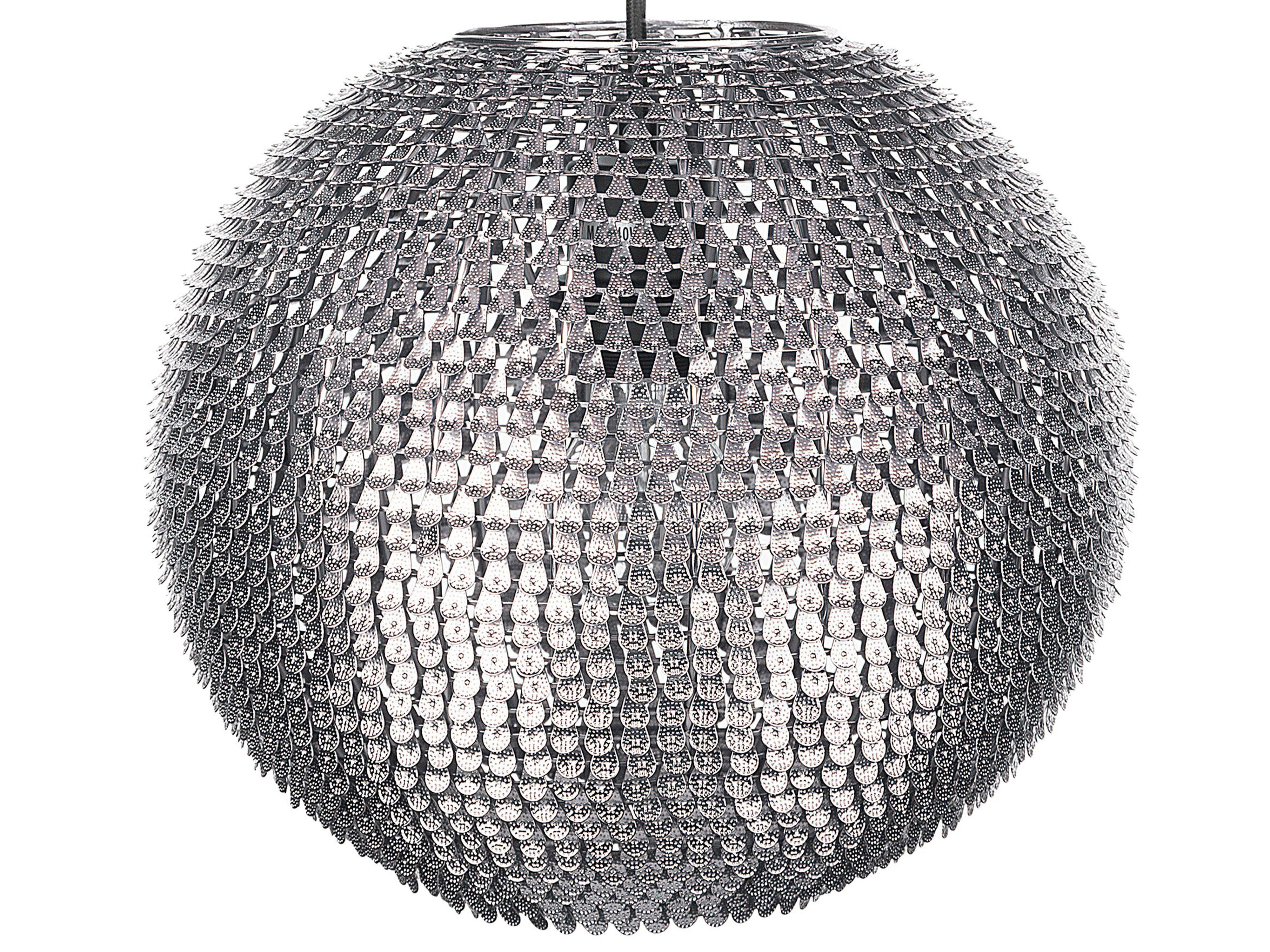 HÄNGELEUCHTE Seine 30x30x23 cm - Silberfarben, Metall (30/30/23cm) - Beliani