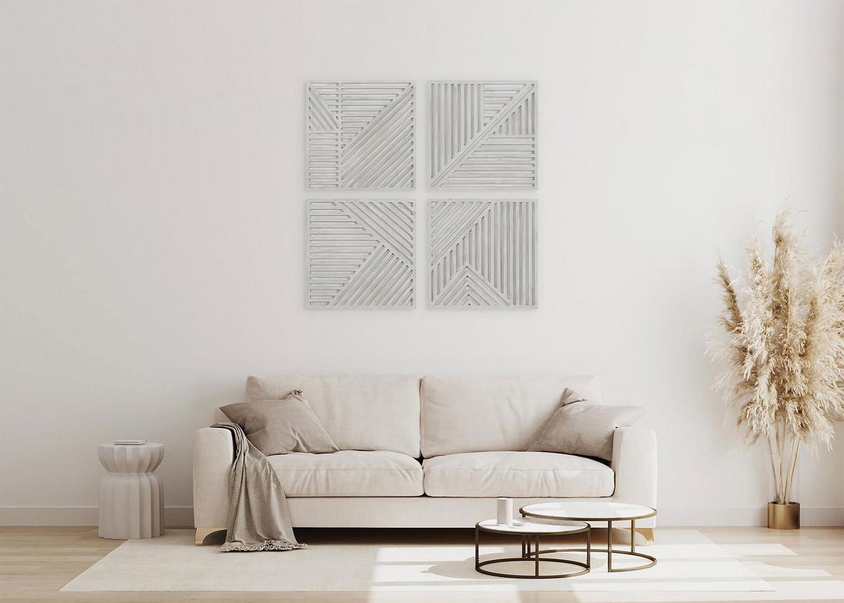 HOLZBILD Grau 100/100 cm - Grau, Holz (8/100cm) - KUNSTLOFT