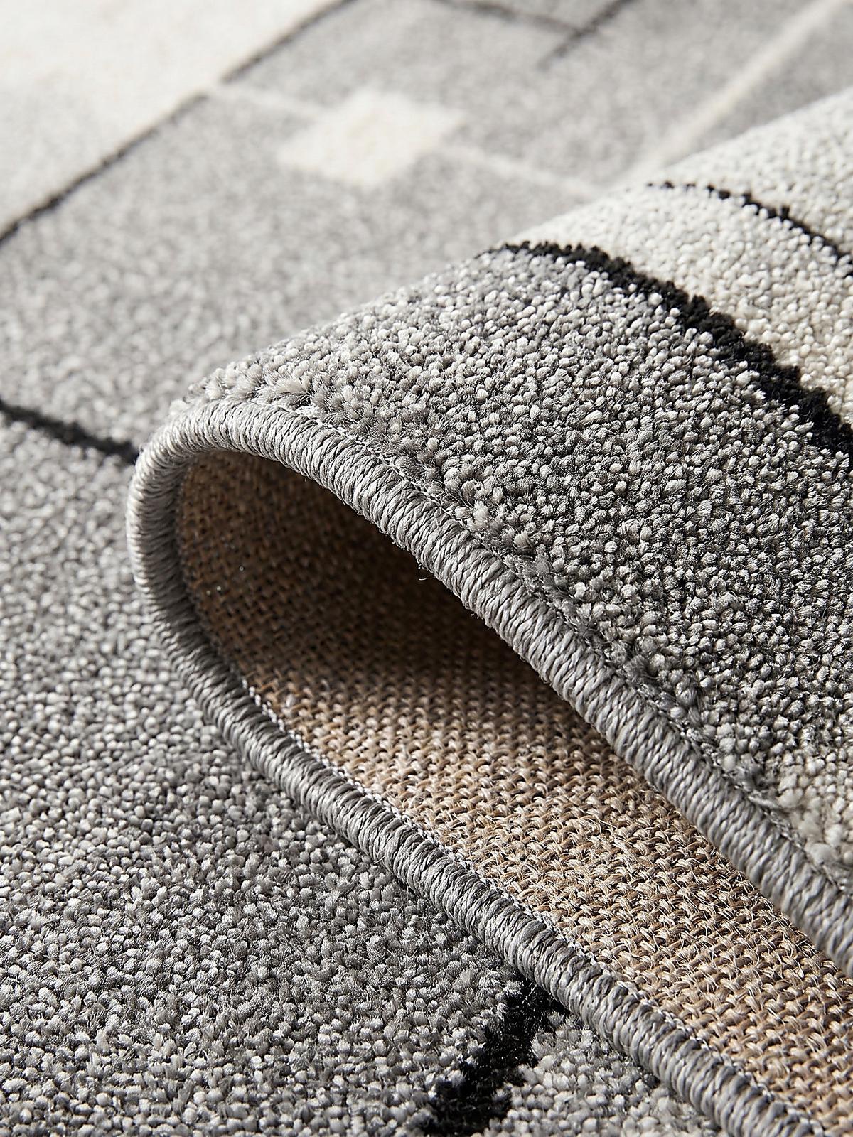 TEPPICH Niederflor Patchwork THUR Polypropylen Grau 80 x 140 cm - Grau, Textil (80/140cm) - KADIMA DESIGN