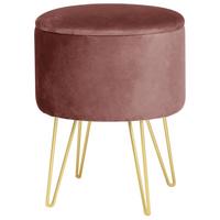 SITZHOCKER mit Stauraum Rose 35/45/35 - Dunkelrosa, Textil (35/45/35cm) - RAUMHIRSCH FURNITURE