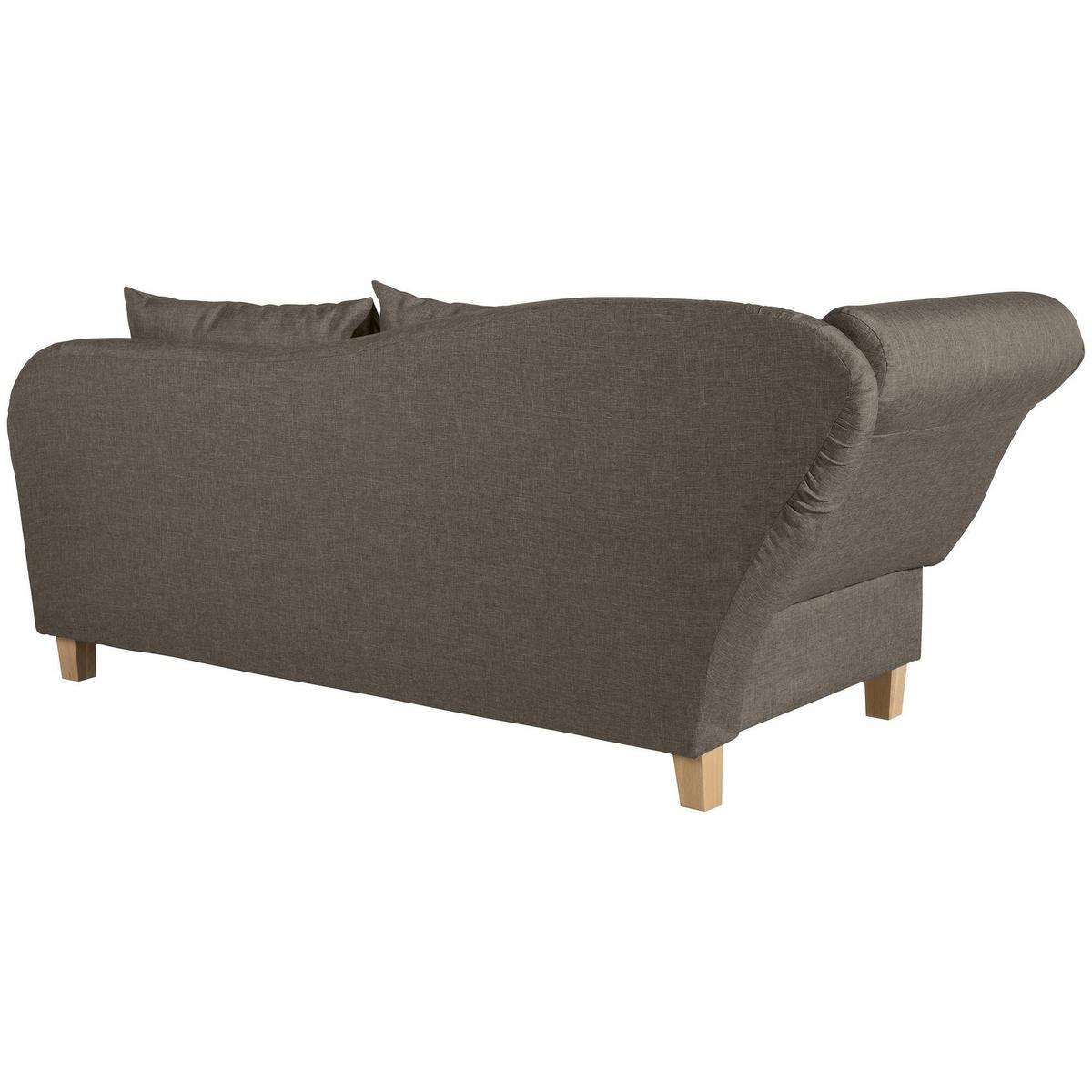 RECAMIERE mit Armteil links klappbar Katia Bezug Flachgewebe Buche natur / sahara - Gelb, Kunststoff (190/82/88cm) - 58aufmkessel